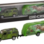 Jeep s prikolico za dinozavra