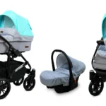Otroški voziček BabyLux Optimal 3v1, črno ogrodje