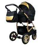 Otroški voziček BabyLux GoldLux 3v1, črno ogrodje - slika 4