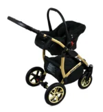 Otroški voziček BabyLux GoldLux 3v1, črno ogrodje - slika 24