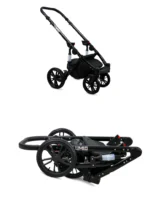 Otroški voziček BabyLux Lumio 3v1, črno ogrodje - slika 20