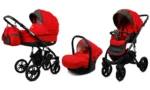 Otroški voziček BabyLux Lumio 3v1, črno ogrodje - slika 8