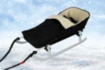 Naslon in zimska vreča za sani Adbor Winter Sport, črna