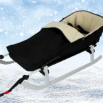 Naslon in zimska vreča za sani Adbor Winter Sport, črna