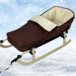 Naslon in zimska vreča za sani Adbor Winter Sport, rjava