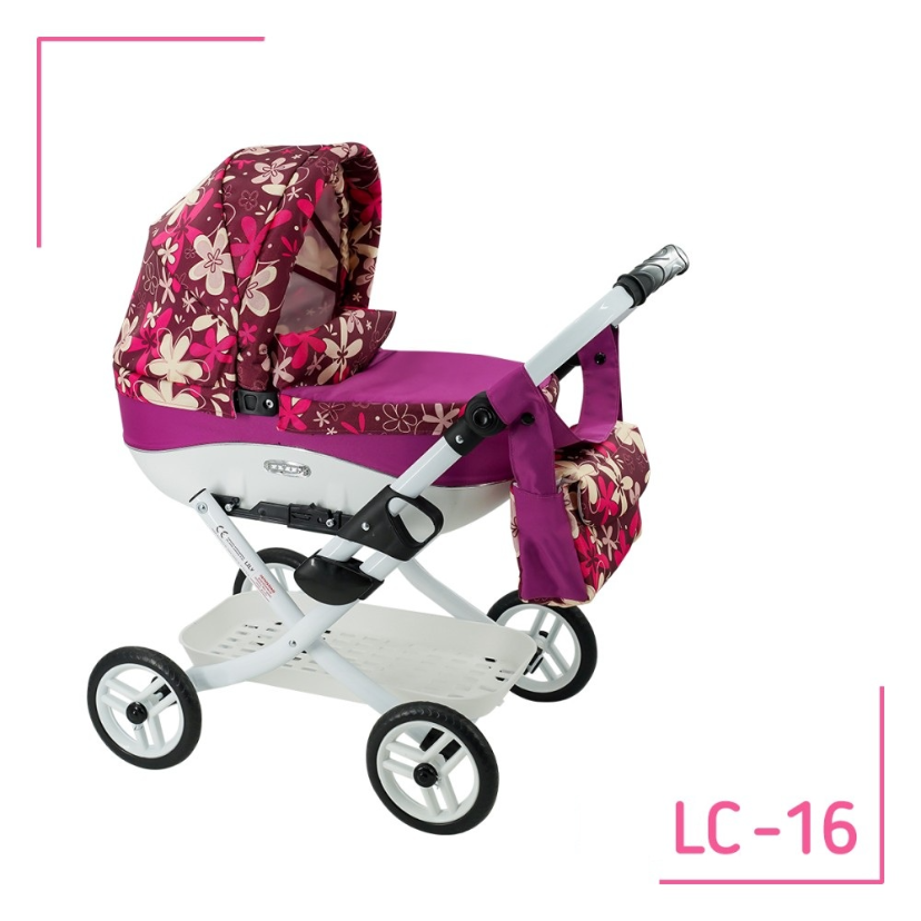 Otroški voziček za punčke Lily, Lc-16 Otroški voziček za lutke Lily Classic, Lc-16 - slika 1