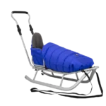 Otroške sani Rocker – z naslonjalom, potisnim ročajem in spalno vrečo - slika 2