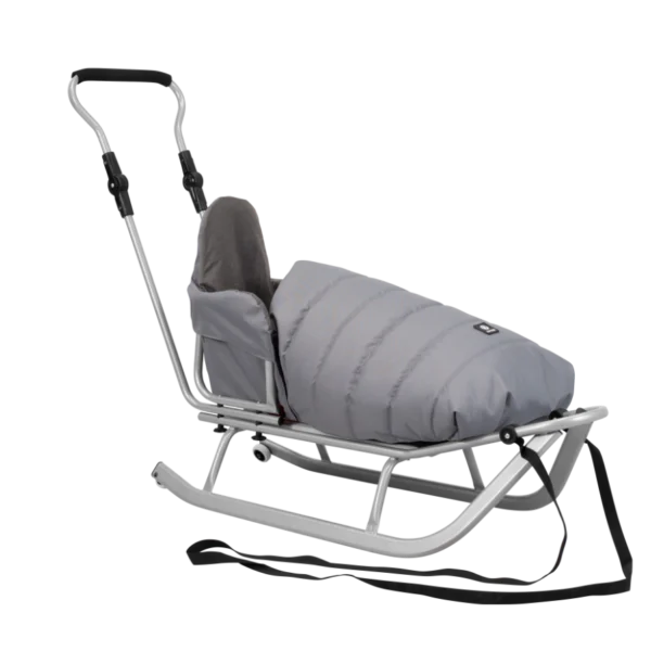 Otroške sani Rocker – z naslonjalom, potisnim ročajem in spalno vrečo