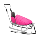 Otroške sani Rocker – z naslonjalom, potisnim ročajem in spalno vrečo - slika 7