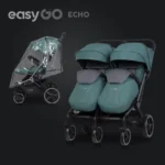 Športni voziček za dvojčka EasyGo Echo Sage Green - slika 2