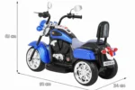 Otroški motor na akumulator Chopper NightBike, moder - slika 11