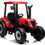 Otroški traktor na akumulator A011 2x200W 24V, rdeč