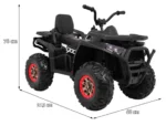 Otroški štirikolesnik na akumulator ATV Desert 4x45W 12V, črn - slika 3