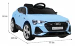 Otroški avto na akumulator Audi E-Tron Sportback 4x25W, moder - slika 3