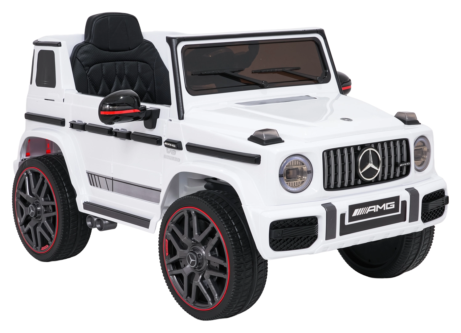 Otroški avto na akumulator Mercedes G63 AMG LIFT 2x25W 12V, bel 2 Otroški avto na akumulator Mercedes G63 AMG LIFT 2x25W 12V, bel - slika 1