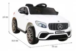 Otroški avto na akumulator Mercedes GLC 63S 4x25W 12V, bel - slika 3
