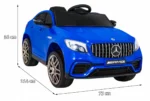 Otroški avto na akumulator Mercedes GLC 63S 4x25W 12V, moder - slika 3