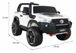 Otroški avto na akumulator Toyota Hilux 4x45W 12V, bel - slika 2