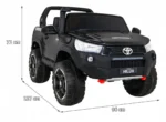 Otroški avto na akumulator Toyota Hilux 4x45W 12V, črn - slika 3