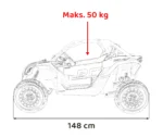 Otroški buggy na akumulator Can-am Turbo Maverick RR 4x200W 24V, črn 800W  NAPIHLJIVA KOLESA - slika 24