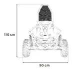 Otroški gokart na bencin MUD MONSTER 98cm³, oranžen - slika 11