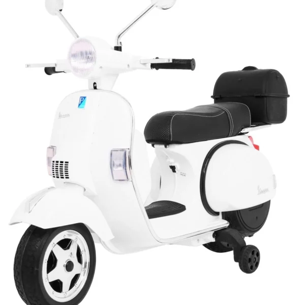 Otroški skuter na akumulator Vespa 2x25W, bel