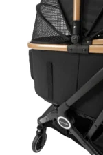 Voziček za psa ali mačko z ventilacijo Velo, črn - slika 7