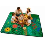 Barvita piknik odeja 100 x 150 cm za plažo, vrt in kampiranje - slika 2