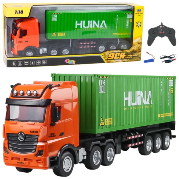Daljinsko vodeni TIR tovornjak s kontejnerjem Huina 1:18 R/C