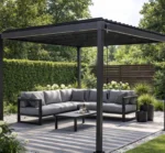 Moderna aluminijasta vrtna pergola za teraso in vrt 3x4x2,3m, ročna - slika 4