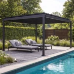 Moderna aluminijasta vrtna pergola za teraso in vrt 3x3x2,3m, ročna