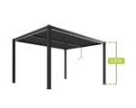 Moderna aluminijasta vrtna pergola za teraso in vrt 4x4x2,3m, ročna - slika 2