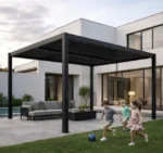 Moderna aluminijasta vrtna pergola za teraso in vrt 4x4x2,3m, ročna - slika 4