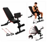 Nastavljiva fitnes klop z naslonom za biceps