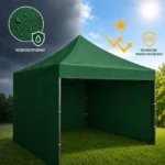 Profesionalni zložljivi vrtni paviljon 3x3m, zelen - slika 5