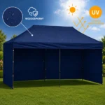 Profesionalni zložljivi vrtni paviljon 3x6m, moder - slika 6