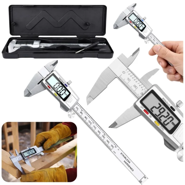 Digitalno elektronsko pomično merilo 150 mm z LCD zaslonom