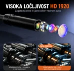 Endoskopska kamera z zaslonom 4,3", profesionalna inšpekcijska kamera IP67 - slika 6