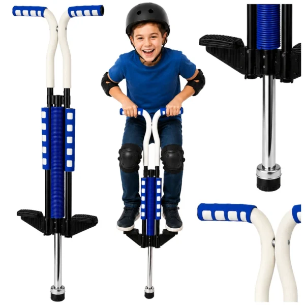 Pogo skakalna palica za otroke do 70 kg, modra