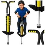 Pogo skakalna palica za otroke do 70 kg, rumena
