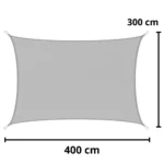 Vodoodporno senčno jadro za vrt 300 × 400 cm, pravokotno - slika 3