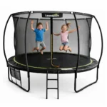 Vrtni trampolin 252cm (8 FT) z zaščitno mrežo, lestvijo in torbo za čevlje - slika 2