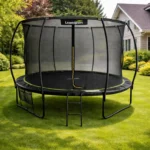 Vrtni trampolin 252cm (8 FT) z zaščitno mrežo, lestvijo in torbo za čevlje - slika 3