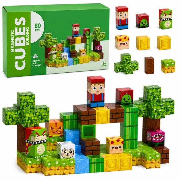 Magnetne kocke Pixel World, 80 kosov