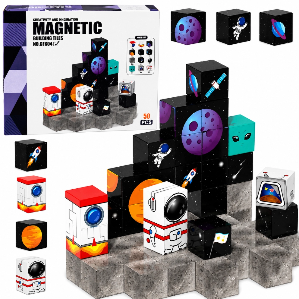 Magnetne kocke Space, 50 kosov Magnetne kocke Space, 50 kosov - slika 1