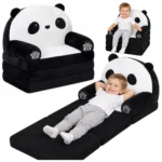 Otroški raztegljivi fotelj 2v1, panda