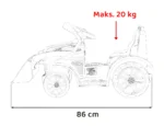 Otroški traktor bager na akumulator G320 1x25W 6V, rdeč - slika 12