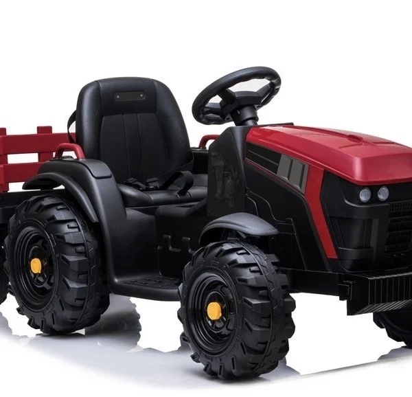 Otroški traktor na akumulator s prikolico BDM0925 2x45W, rdeč