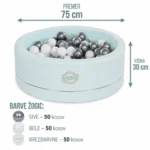 Suhi bazen z žogicami Hand Craft Glitter, mint - slika 3