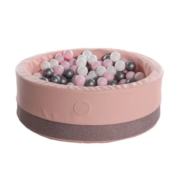 Suhi bazen z žogicami Hand Craft Glitter, roza